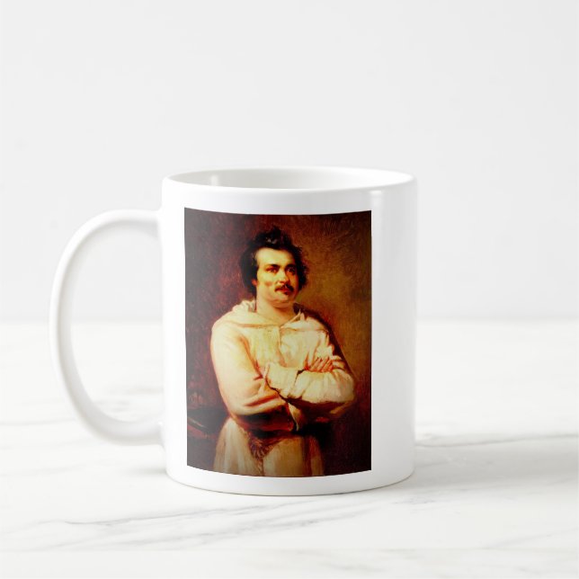 Honored de Balzac quote on coffee Mug (Left)