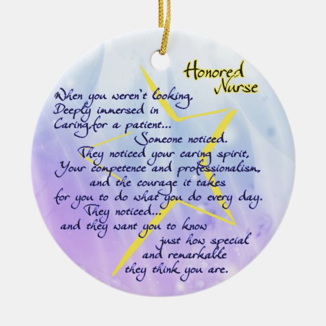 Honored Nurse Ornament (Front)