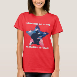 Honored To Serve, US Marine Veteran T-Shirt