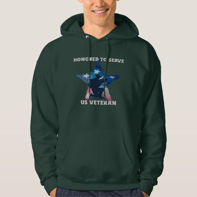Honored To Serve US Veteran Hoodie (Front)