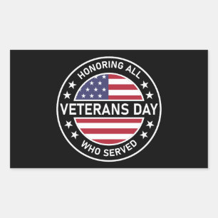 Honoring All Veterans Day Classic Round Sticker
