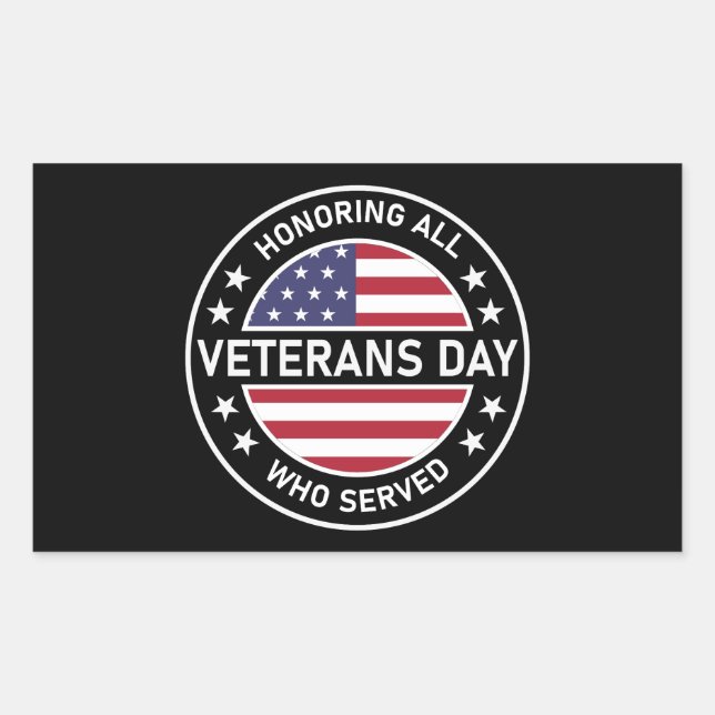 Honoring All Veterans Day Classic Round Sticker (Front)