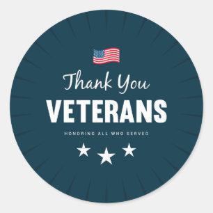 Honoring all who Served Classic Round Sticker