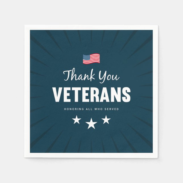 Honoring all who Served  Napkins (Front)