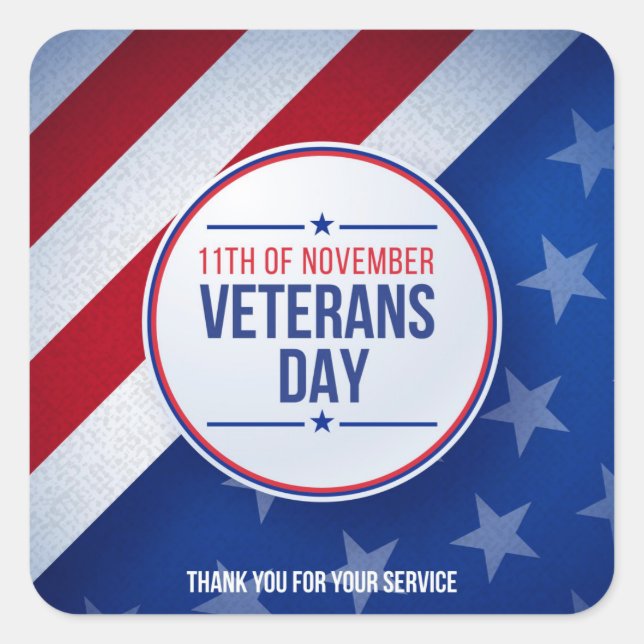 Honoring all who Served  Square Sticker (Front)