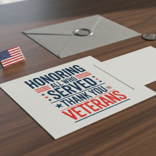 Honoring All Who Served Thank You Veterans Day  Invitation