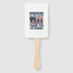 Honoring All Who Served Thank You Veterans Shirt_1 Hand Fan