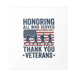 Honoring All Who Served Thank You Veterans Shirt_1 Notepad