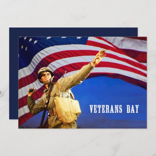 Honoring all who served Veterans Day Flat Cards