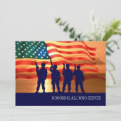 Honoring all who served. Veterans Day  Flat Cards (Standing Front)