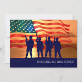Honoring all who served. Veterans Day  Flat Cards (Front)