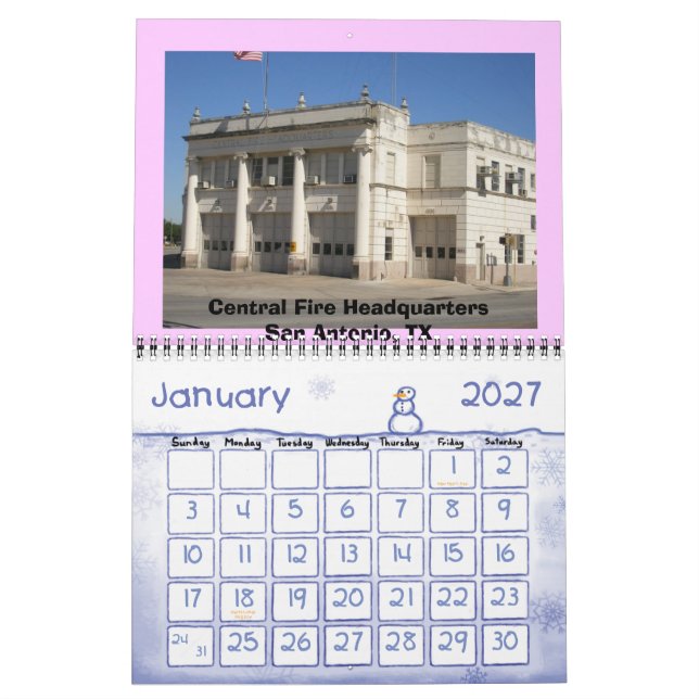 Honoring Fire Fighters Calendar (Jan 2027)