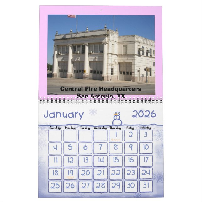 Honoring Fire Fighters Calendar (Jan 2026)