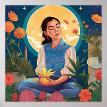 Honoring Her Ancestors and the Moon Print