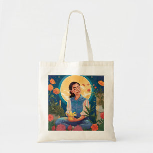 Honoring Her Ancestors and the Moon Tote Bag