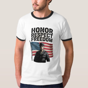 Honoring Heroes Veteran Day Patriotic Design T-Shirt