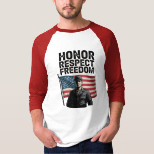 Honoring Heroes Veteran Day Patriotic Design T-Shirt