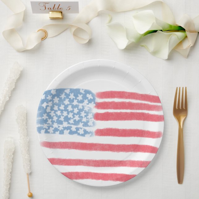 Honoring Heroes | Veterans Day Celebration Paper Plates (Wedding)