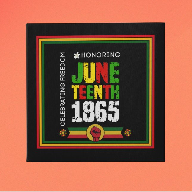 Honoring Juneteenth 1865-Celebrating Freedom Faux Canvas Print (Creator Uploaded)
