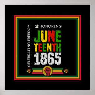 Honoring Juneteenth 1865-Celebrating Freedom Poster