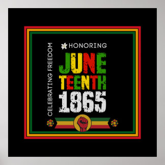 Honoring Juneteenth 1865-Celebrating Freedom Poster
