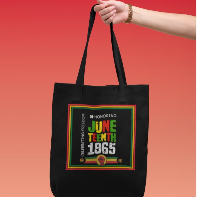 Honoring Juneteenth 1865-Celebrating Freedom Tote Bag (Creator Uploaded)