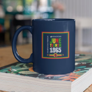 Honoring Juneteenth 1865-Celebrating Freedom Two-Tone Coffee Mug