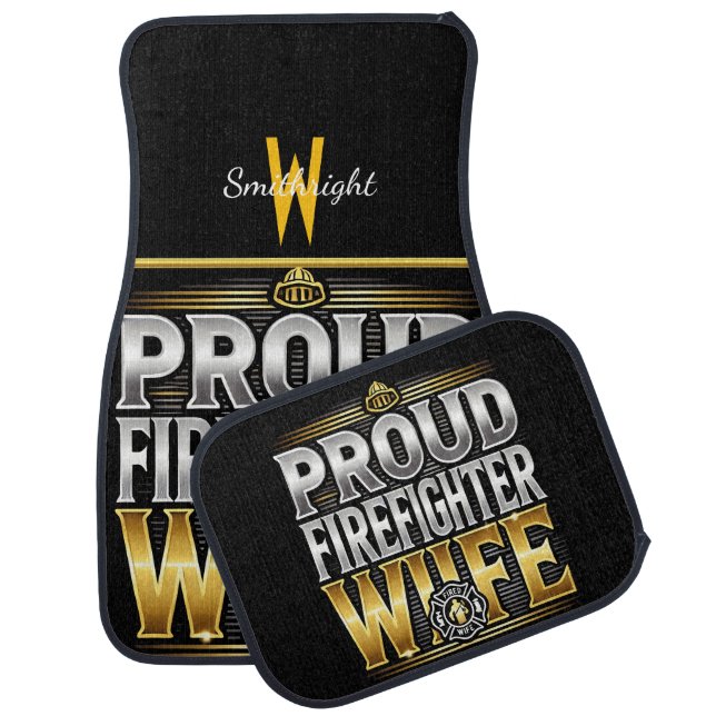 Honoring Love and Courage in Firefighting AI Art Car Floor Mat (Set)