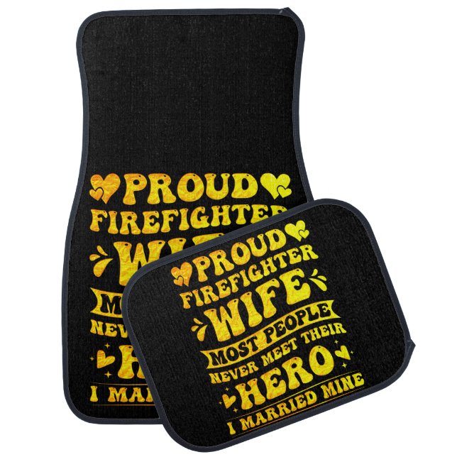 Honoring Love and Courage in Firefighting Car Floor Mat (Set)