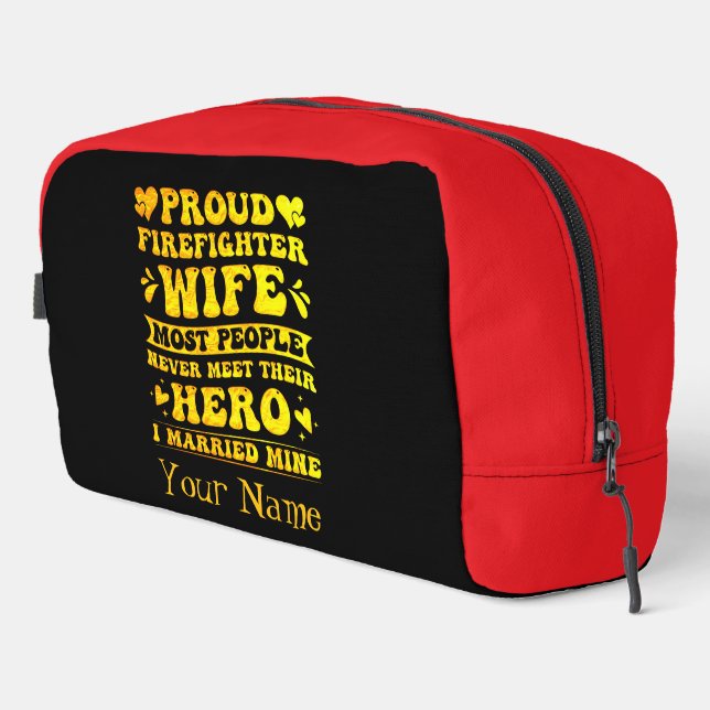 Honoring Love and Courage in Firefighting Dopp Kit (Right Corner)