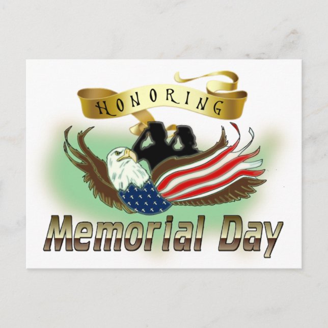 Honoring Memorial Day Postcard (Front)