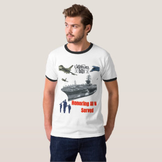 Honoring mighty military white T-Shirt