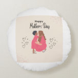 Honoring moms: The heart of the home. Round Pillow