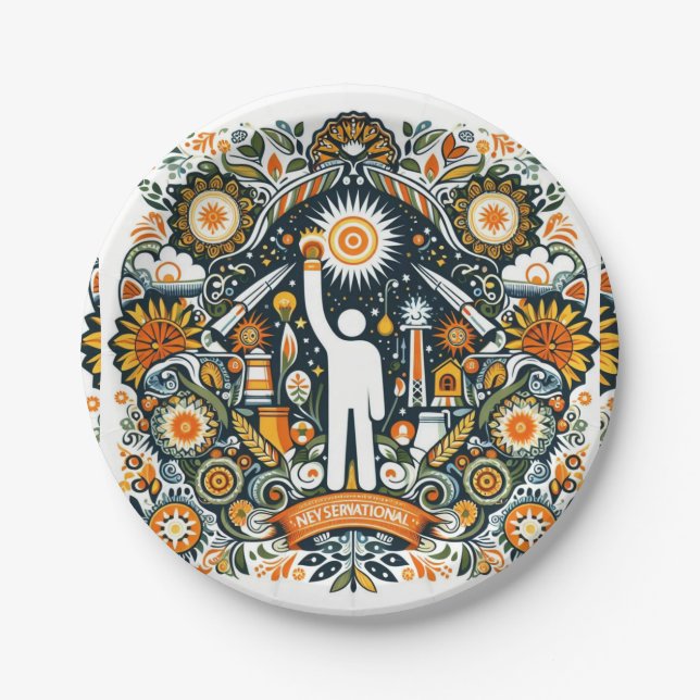 honoring National Energy Conservation Day  Paper Plates (Front)