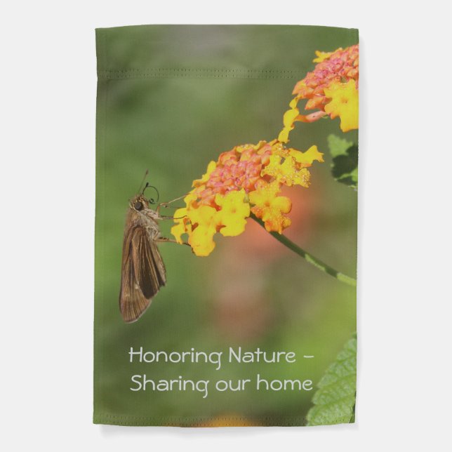 Honoring nature toxin-free garden flag (Front)