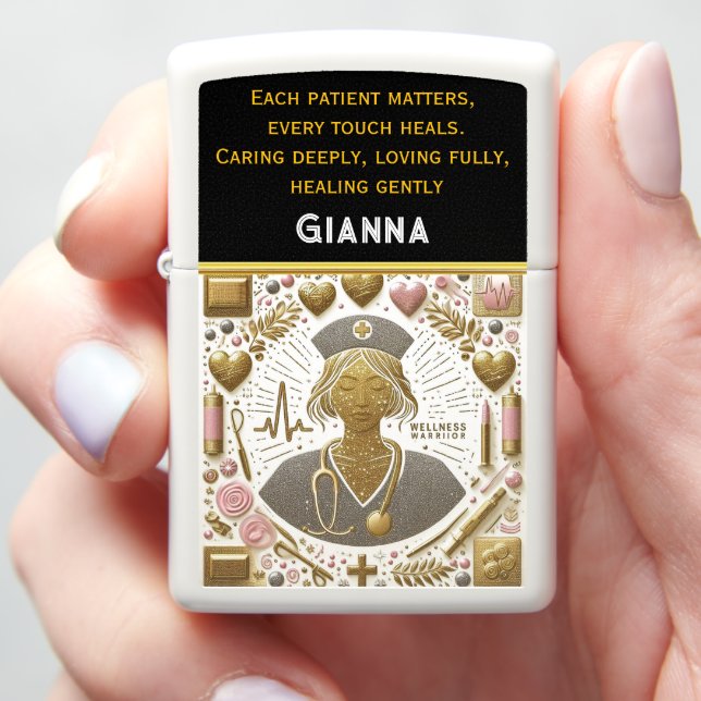 Honoring Nurse Practitioners' Care Zippo Lighter (In Hand)