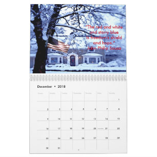 Honoring Our American Flag 2018 Calendar