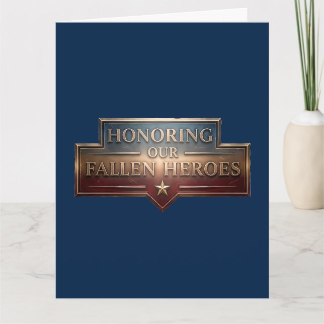 Honoring Our Fallen Heroes / Memorial Day Card (Front)
