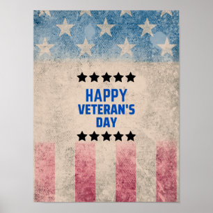 Honoring Our Heroes Happy Veteran's Day Poster
