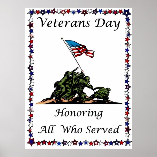 Honoring Our Heroes This Veterans Day 2025 Poster (Front)