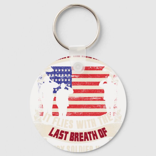 Honoring Our Veterans And The Fallen Keychain (Front)