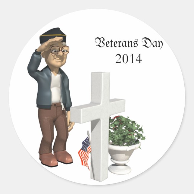 Honoring our Vets - Classic Round Sticker (Front)