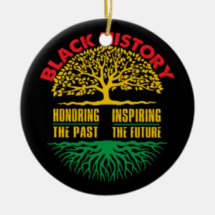 Honoring Past Inspiring Black History Month Ceramic Ornament