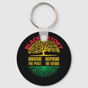 Honoring Past Inspiring Black History Month Keychain