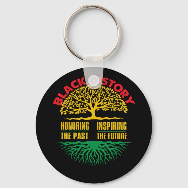 Honoring Past Inspiring Black History Month Keychain (Front)