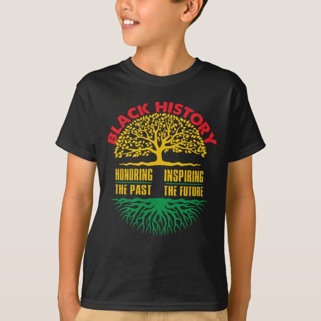 Honoring Past Inspiring Black History Month T-Shirt (Front)