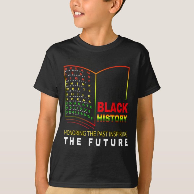 Honoring Past Inspiring Future - African Black His T-Shirt (Front)
