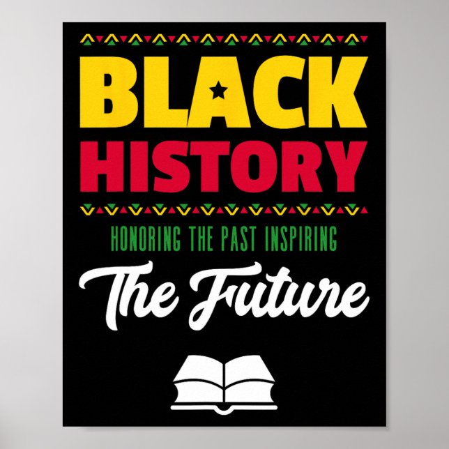 Honoring Past Inspiring Future African Black Histo Poster (Front)