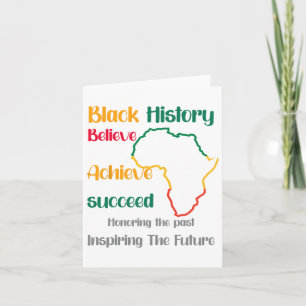 Honoring Past Inspiring Future Black History Month Card