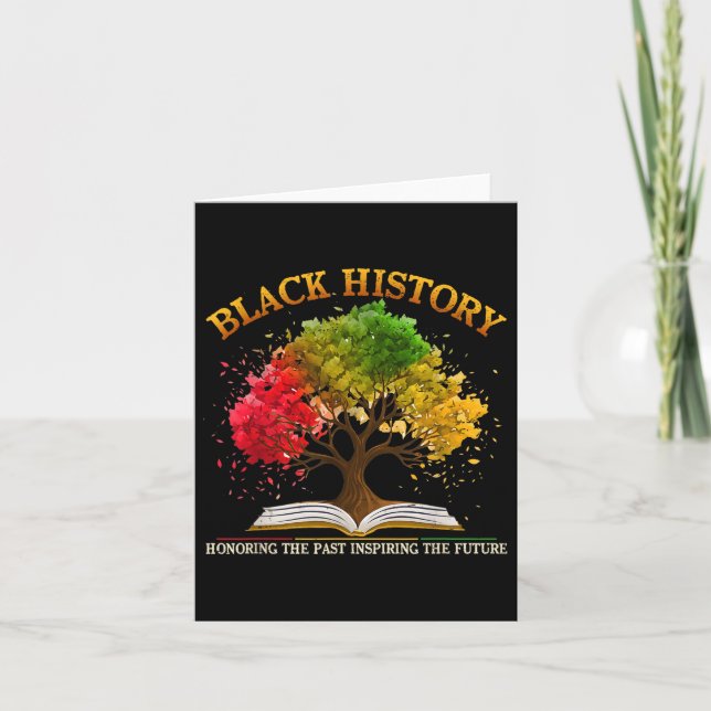 Honoring Past Inspiring Future Black History Month Card (Front)